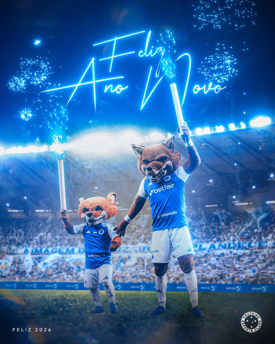 Alô, 2026! 🎆🦊

Que seja um ano de comemorações, sorrisos e conquistas para a Nação Azul. Feliz Ano Novo! 💙✨