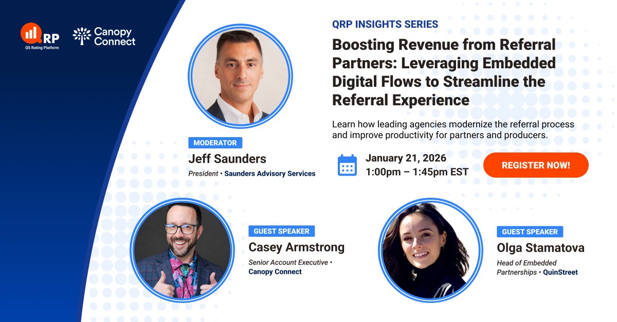 Join industry leaders Jeff Saunders, Casey Armstrong and Olga Stamatova for a practical conversation on modern referral strategies — and how embedded digital tools are changing the game.
 📆 Jan. 21 | 1–1:45 p.m. EST
 Save your spot: bit.ly/4p62UBH