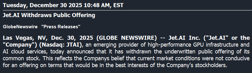 TheBull_Stocks's tweet photo. $JTAI PR is out https://t.co/hkNMpWFeWx
