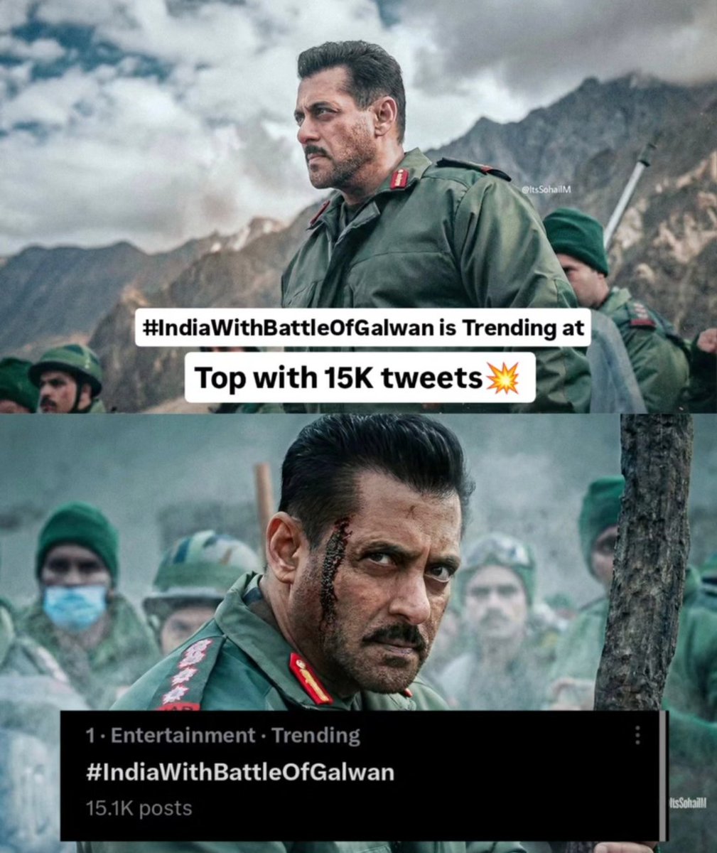 rxbcreative's tweet photo. TRENDING #01 💥🇮🇳
#SalmanKhan 👑 #IndiaWithBattleOfGalwan 🇮🇳 https://t.co/Z9MsivycyQ