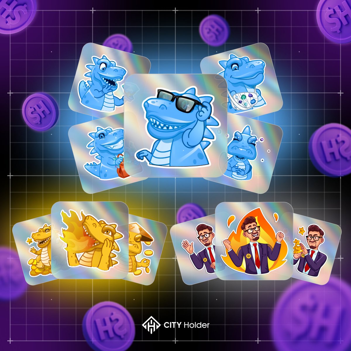 city_holder's tweet image. 🏆 Holding $HOLDER pays off!

At the start of Season 3, the Top 25 token holders will receive limited sticker packs 💎

💎 1st — Diamond, 2 Gold, 3 OG Packs
💎 2–3 — Diamond, Gold, 2 OG Packs
🥇 4–10 — 2 Gold, 2 OG Packs
🥇 11–15 — Gold, OG Pack
👍 16–25 — 2 OG Packs

Keep…