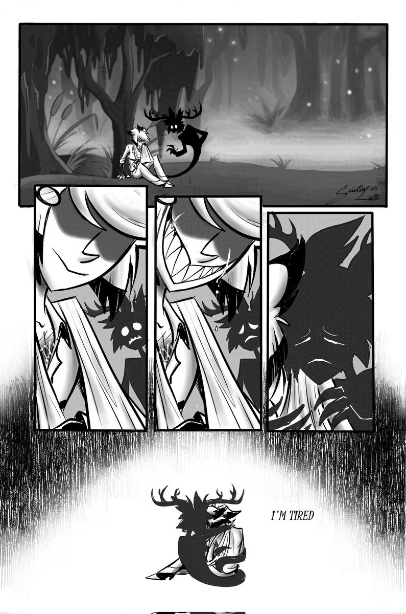 - Just because you see a smile, don't think you know what's going on underneath -

Tired of the facade? Tired of being used? Tired 'cause of the wounds? Tired of being alone? 
Free interpretation.
#HazbinHotel #hazbinhotelseason2 #Alastor #HazbinHotelAlastor #AlastorHazbinHotel