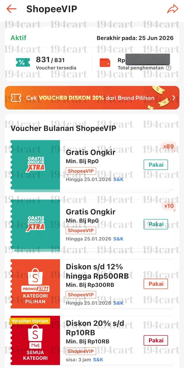 194cart's tweet photo. ᧔o᧓  open jasa co shopee VIP ༊*·˚
💸 fee 500p/voc (max. 3 toko)
🔒 privasi data aman (lgsg hapus stlh co)
🚛 dapat resi &amp; bisa req ekspedisi
🛍 co kpn aja (gaperlu nunggu event) 
💳 payment by spay/seabank/qris

📎wts checkout voucher gratong freeong diskon #zonauang #zonajajan https://t.co/vNuz1gEb4T
