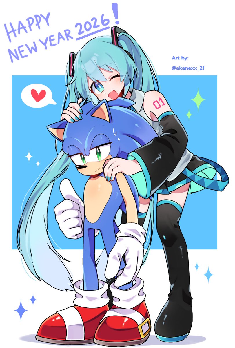 Happy New year 2016
#SonicTheHedgehog #HatsuneMiku