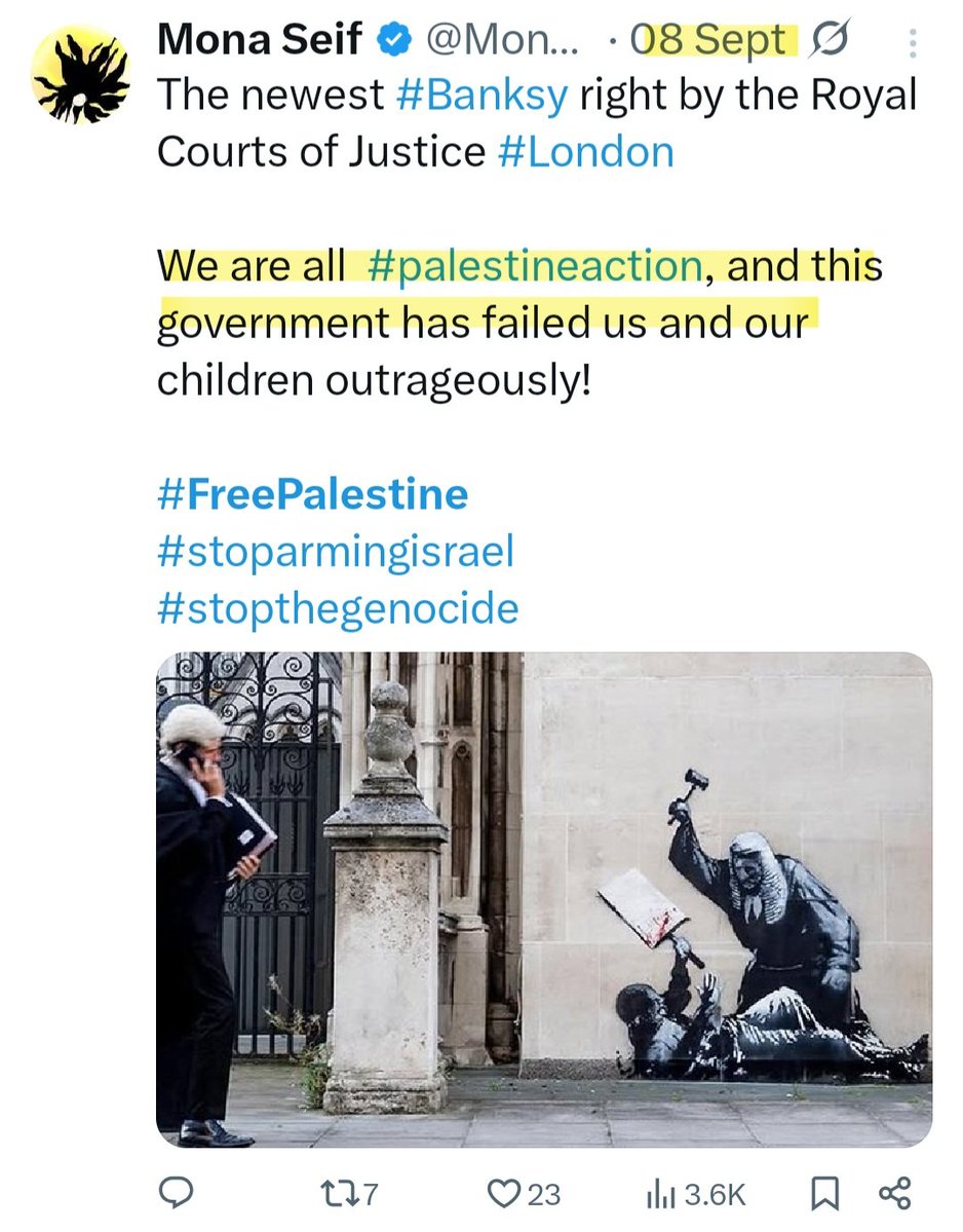 Mona Seif (sister of Alaa El-Fattah) tweeted in support of proscribed terrorist organisation Palestine Action in September.

The Labour Party have delighted in telling us they can’t strip Alaa El Fattah of his British citizenship because his abhorrent views do not warrant