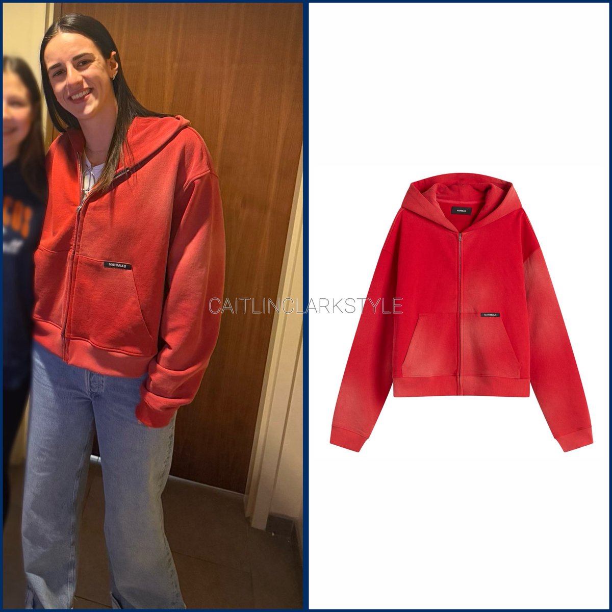caitlinclarksty's tweet photo. December 25, 2025: @CaitlinClark22 at Broncos vs Chiefs | Kansas City, MO | wearing #Nahmias Sunfade Boxy Zip-Up Hoodie. Shop: $580 https://t.co/fw49kaJY5w #farfetchpartner
Caitlin in faded Chiefs red on Christmas Day 🎄❤️ https://t.co/SJF9ZKiC6D
