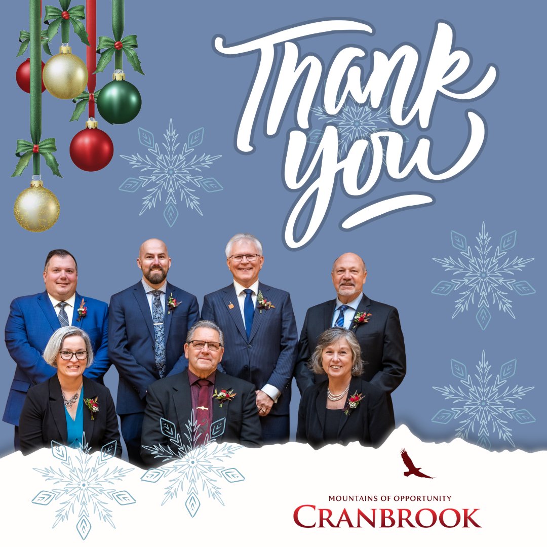 cityofcranbrook's tweet photo. Thank you to all volunteers, clubs, and community groups who make Cranbrook stronger and brighter. Your efforts are truly appreciated. Wishing you a joyful holiday season and an amazing 2026! #Cranbrook #ThankYouCranbrook #CommunitySpirit #VolunteersMatter https://t.co/w2BgdNsmCI