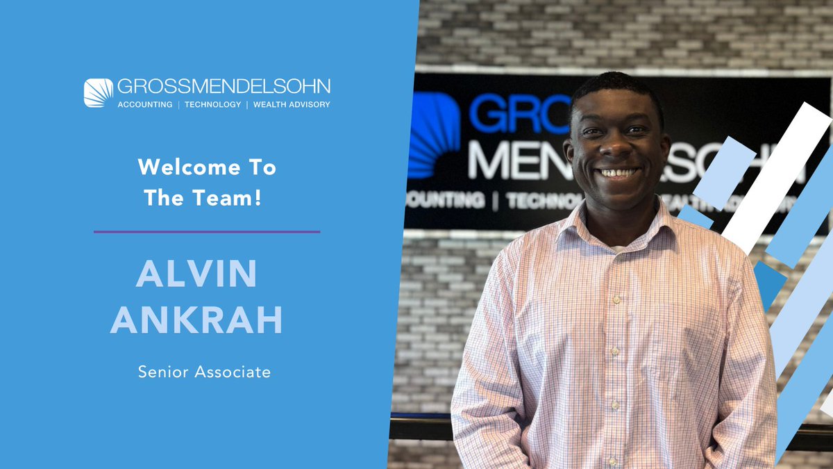 Say hello to the newest member of our audit and accounting team — Alvin Ankrah! 👋 Interested in joining the Gross Mendelsohn team? Check out our open positions: hubs.li/Q03YmJWC0.