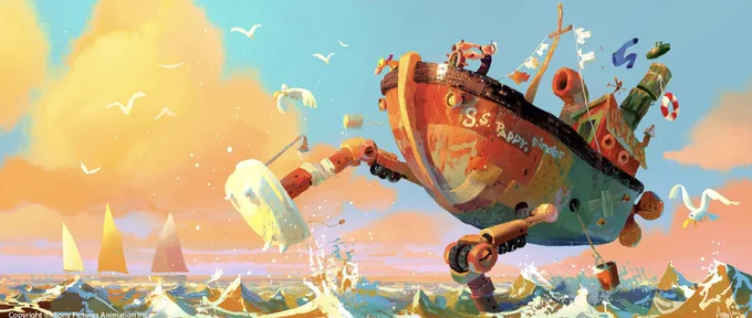 Concept for unreleased Genndy Tartakovsky's Popeye feature film by Aurelien Predal - Meet Aurelien at IAMC26 Montreal :