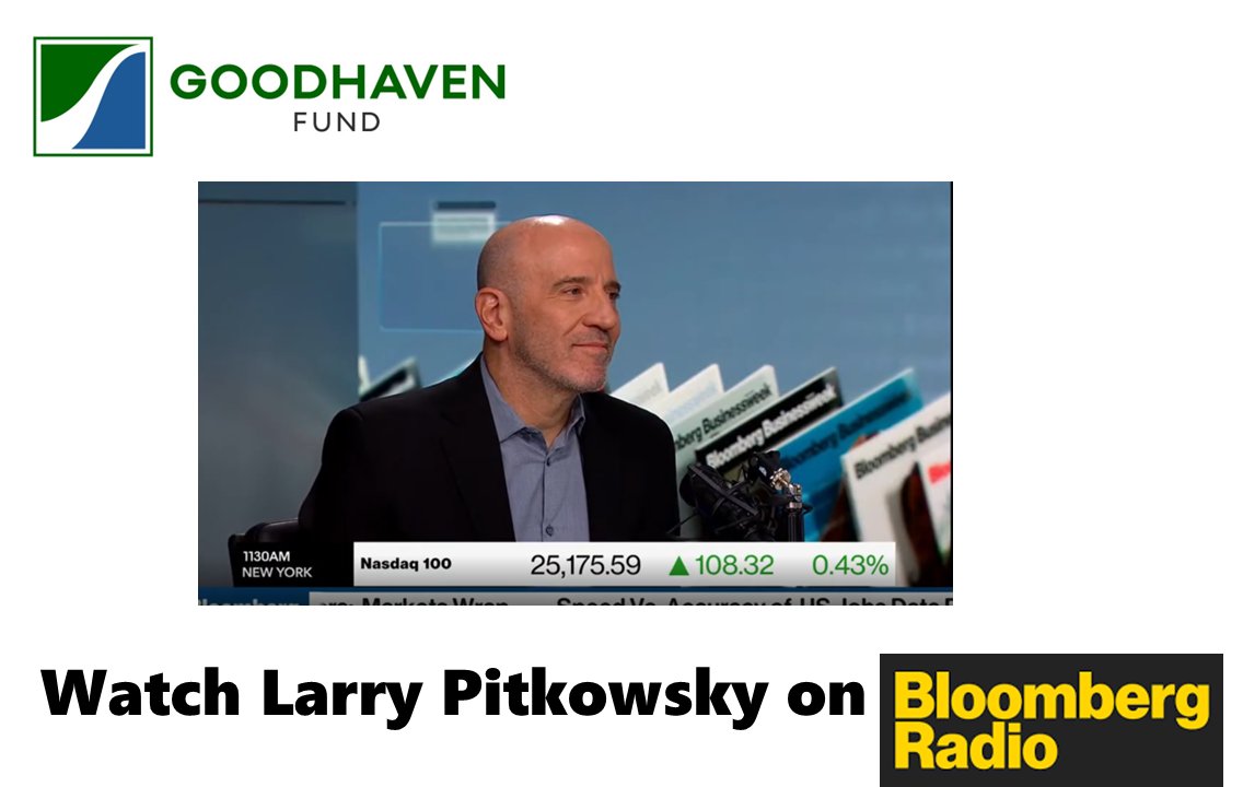 GoodHavenCap's tweet photo. @larrypitkowsky  recently joined @carolmassar  and @timsteno on Bloomberg Radio’s Drive to the Close to share his perspective on the housing market and why he thinks Lennar Corporation is well positioned for the long term. He also offers  thoughts on Berkshire Hathaway’s succession plans. Watch here: https://t.co/egslM9Jswk

© 2025 Bloomberg L.P. All rights reserved. Used with permission.

Mutual fund investing involves risk. Principal loss is possible.
Quasar Distributors, LLC, distributor.