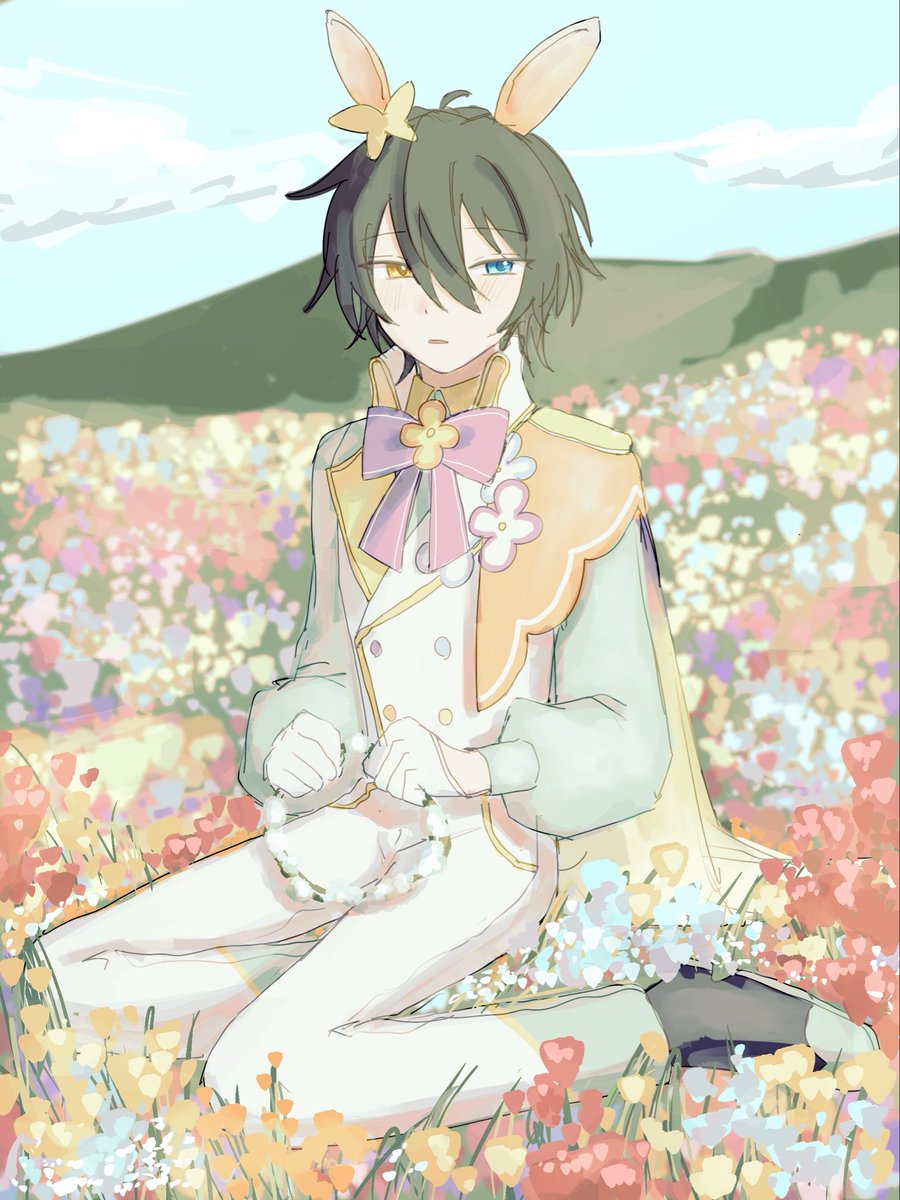 お題箱より「フレンドリーバニーのみか」です
お題ありがとうございます❣️
綺麗なお花畑に囲まれて欲しいです💐