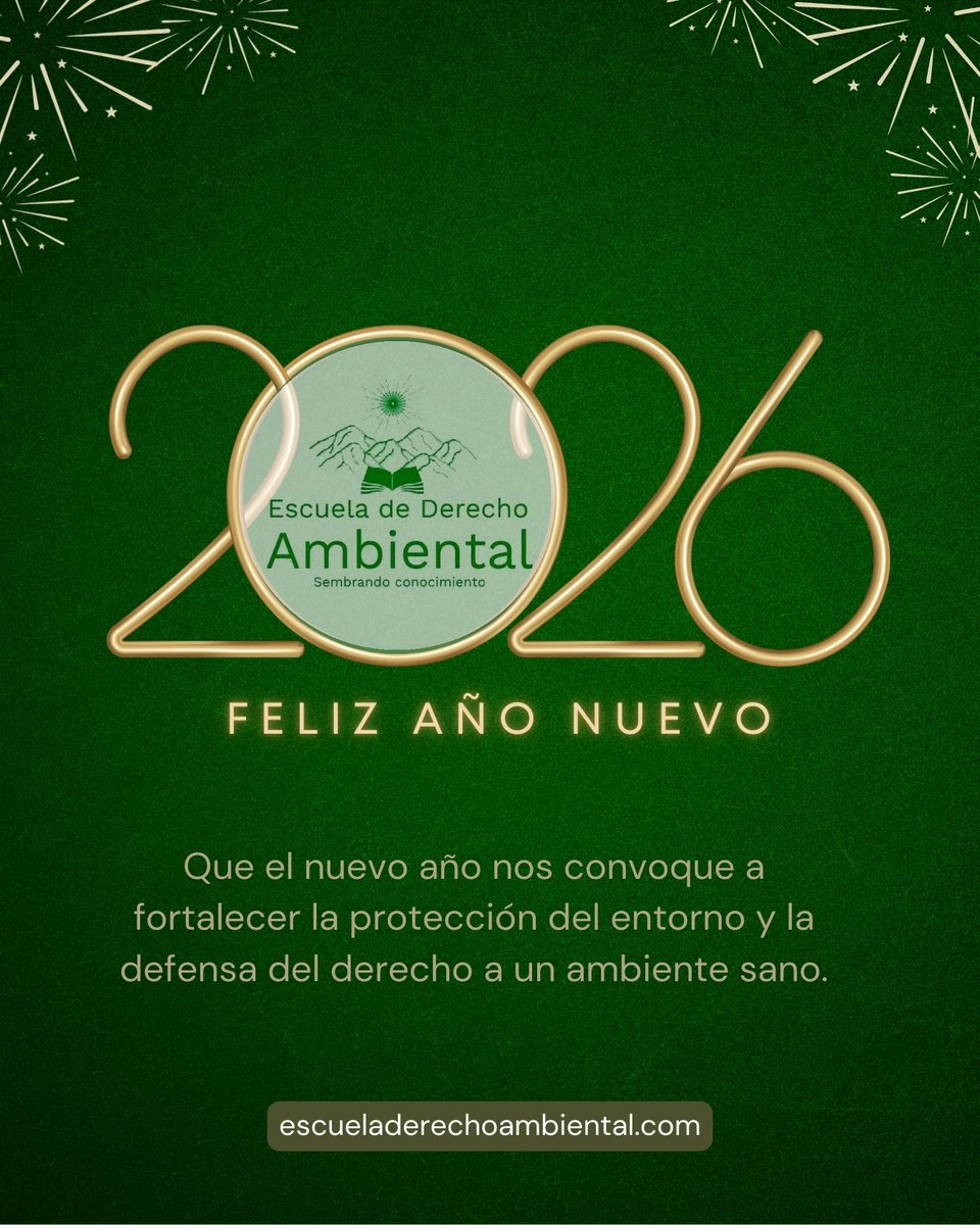 ✨ Cerramos el año reafirmando nuestro compromiso con la protección del entorno y la defensa del derecho a un ambiente sano.
Que 2026 nos convoque a seguir sembrando conocimiento y acción ambiental. 🌎⚖️
#FelizAñoNuevo #DerechoAmbiental 

🔗 escueladerechoambiental.com
