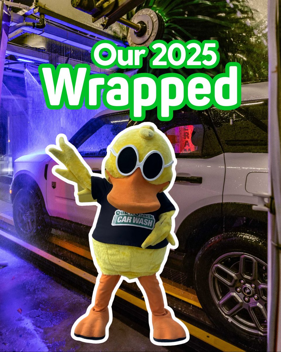 quickquack's tweet image. ✨🦆 Quick Quack Wrapped 🦆✨

This year was all about growing alongside the communities we serve from fun moments and shared memories to millions of reasons to smile. 😄

Here’s a look back at what made this year truly amazing and why none of it would be possible without you. 💚…