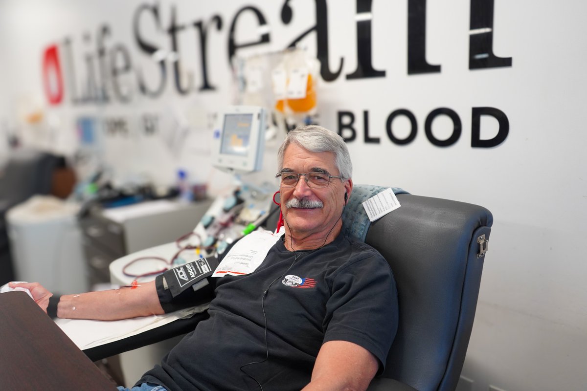 lifestreamblood's tweet photo. 💪 Rick is a Grand Terrace local with A+ blood, ideal for platelet donations. 👨🏫 A retired Rialto USD teacher, he loves getting LifeStream texts showing which hospital his donation helped. #LifeStream #GrandTerrace #Rialto #SanBernardino https://t.co/rIMhuquZDq