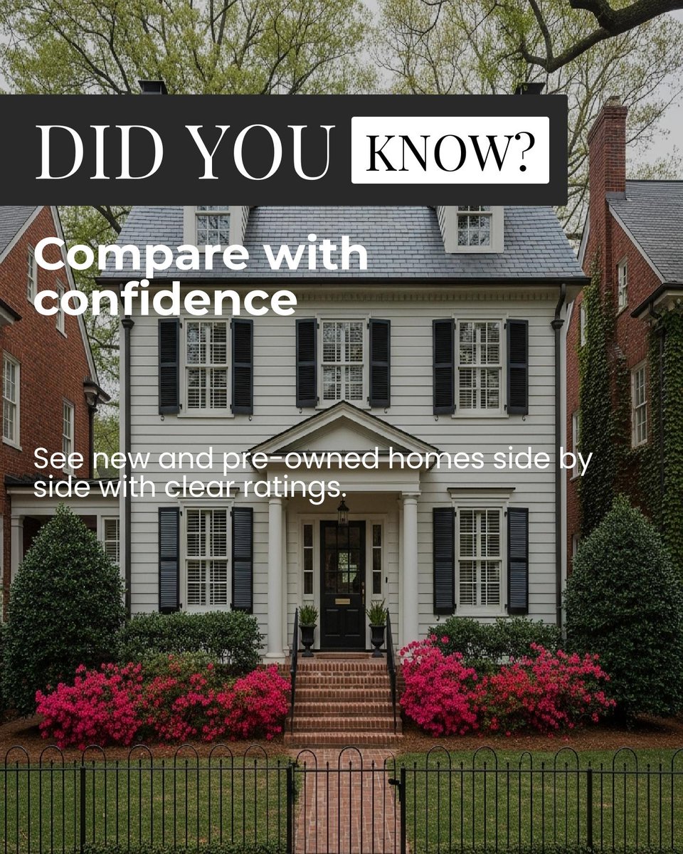 JustJackTRE's tweet photo. Buying a home shouldn't be overwhelming! 🎯 With BuilderIQ, say goodbye to guesswork. Compare new & pre-owned homes side by side with clear ratings. Get to the heart of the real value at one glance. Ready to change the way you house-hunt? Coming Jan 2026! #HomeSmart https://t.co/gP2IrdLpqx