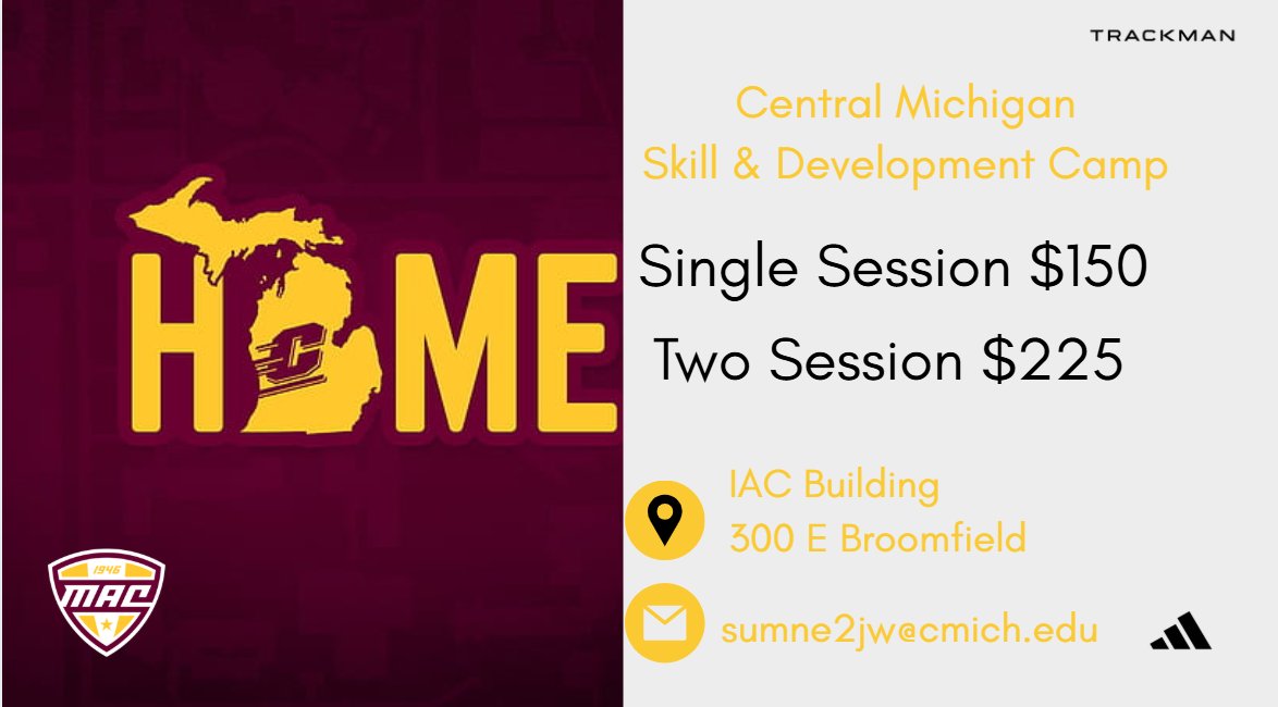 JustinSumner_3's tweet image. Looking for a camp that has:
Entire Coaching Staff &amp;amp; Team Present✅
Great Facilities✅
Recorded Data✅
26-27 Roster Spots ✅
Sign up for our Upcoming February 1st. More information in the link provided. cmubaseballcamps.totalcamps.com/About%20Us