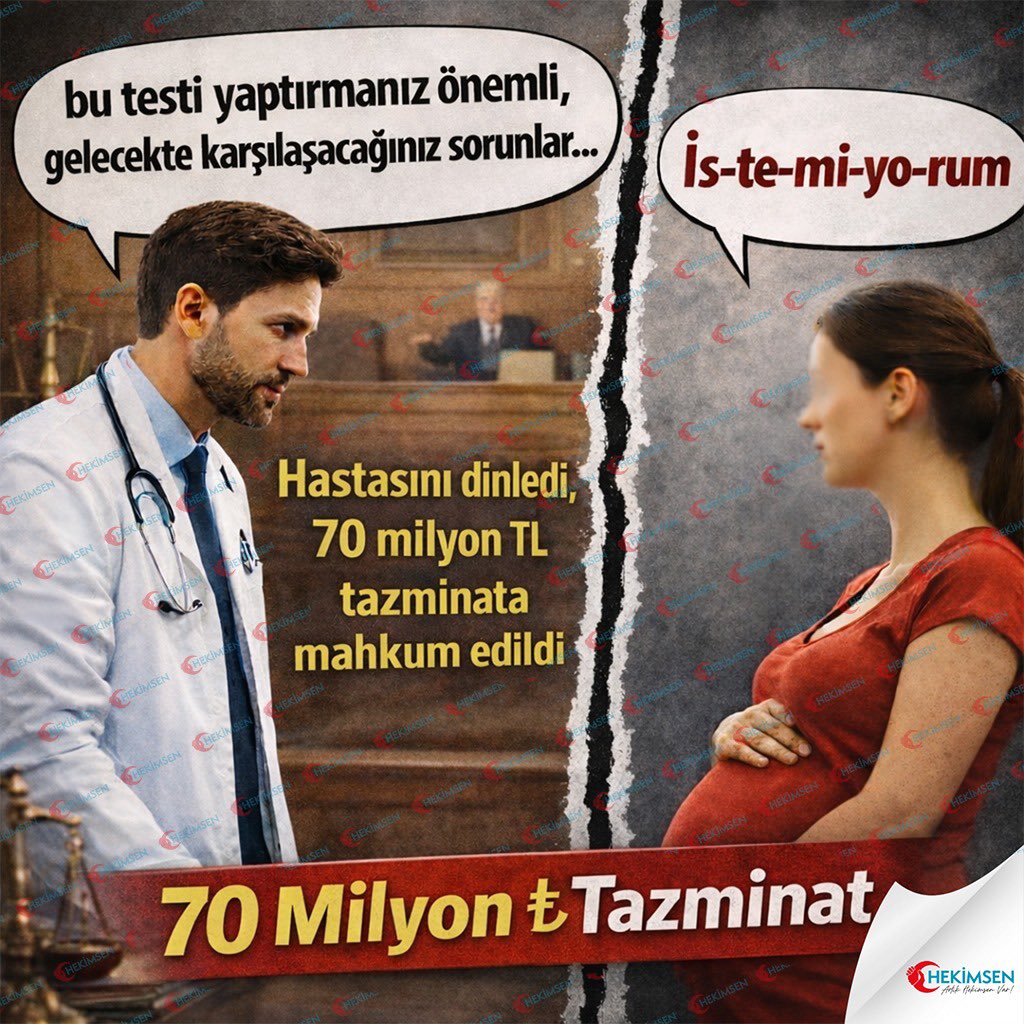 BU KARAR TÜM VATANDAŞLARIMIZI İLGİLENDİRİYOR! -

*Hastanın Kayıtlı Kararına Uyan Hekim Mahkûm Edildi*

Türkiye’de sağlık sistemini yakından ilgilendiren tartışmalı kararın yankıları sürüyor.
Hastanın kendi özgür iradesiyle testi reddetmesine rağmen, bu durum epikrizde açık