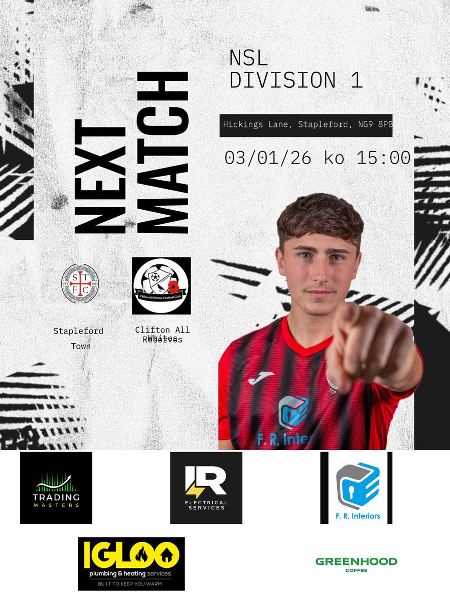 🔴⚫️ Up Next ⚽️

🍺 Bar Open
🍔 Cafe Open
🎟️ £0.00