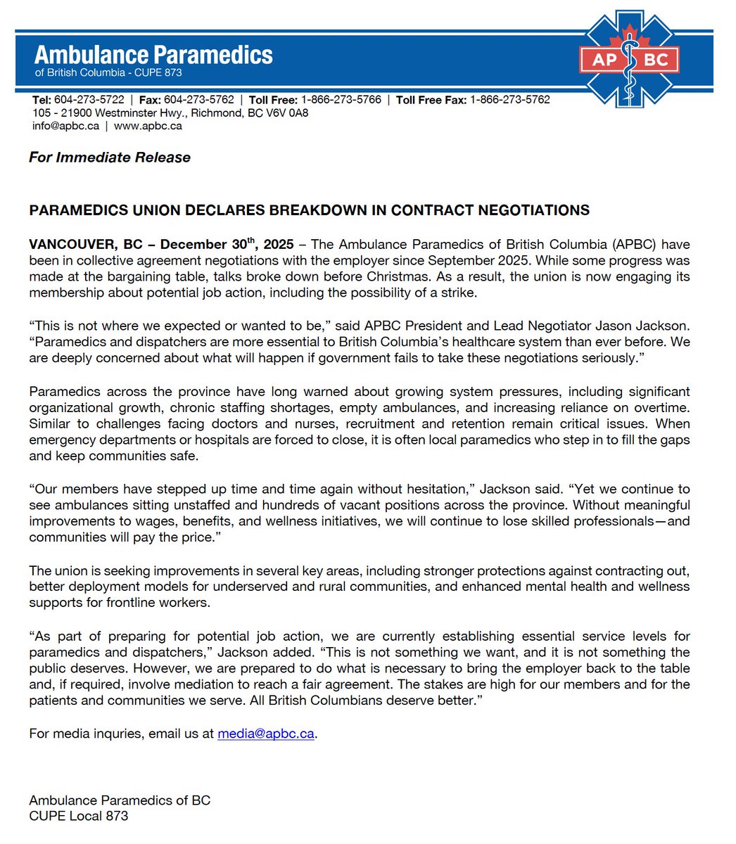 A. Paramedics Of BC tweet media