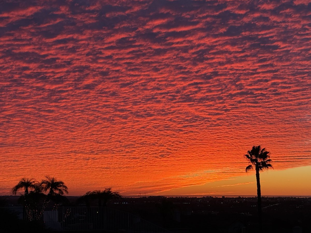 Last night’s San Diego sunset minutes apart - spectacular.