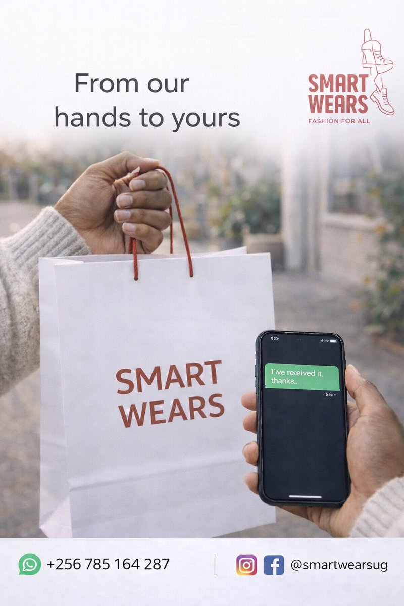 smartwearsug's tweet photo. This message never gets old: ‘I’ve received it.’ 😍 <br>Delivery day hits different.

#SmartWearsUg https://t.co/fX0RuoPR8a