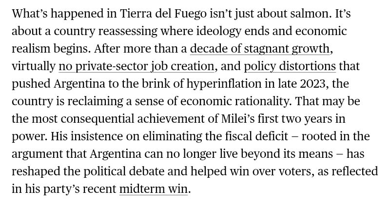 scottlincicome's tweet image. "Is Argentina Really Changing? Ask Its Salmon in Tierra del Fuego" bloomberg.com/opinion/articl…
"the share of Argentines who say they would rather live in a country where the state does most things rather than private companies has fallen from 70% in 2011 to 41% this year."