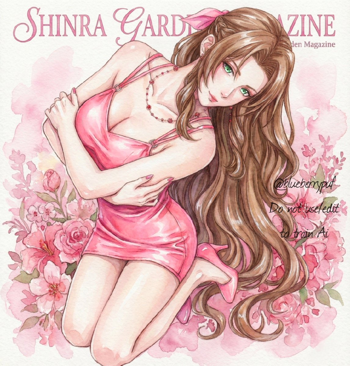 Monsterbf1Ilove's tweet image. One last cover shoot before the year ends. #Aerith wishes you a happy 2026 🌸

#エアリス