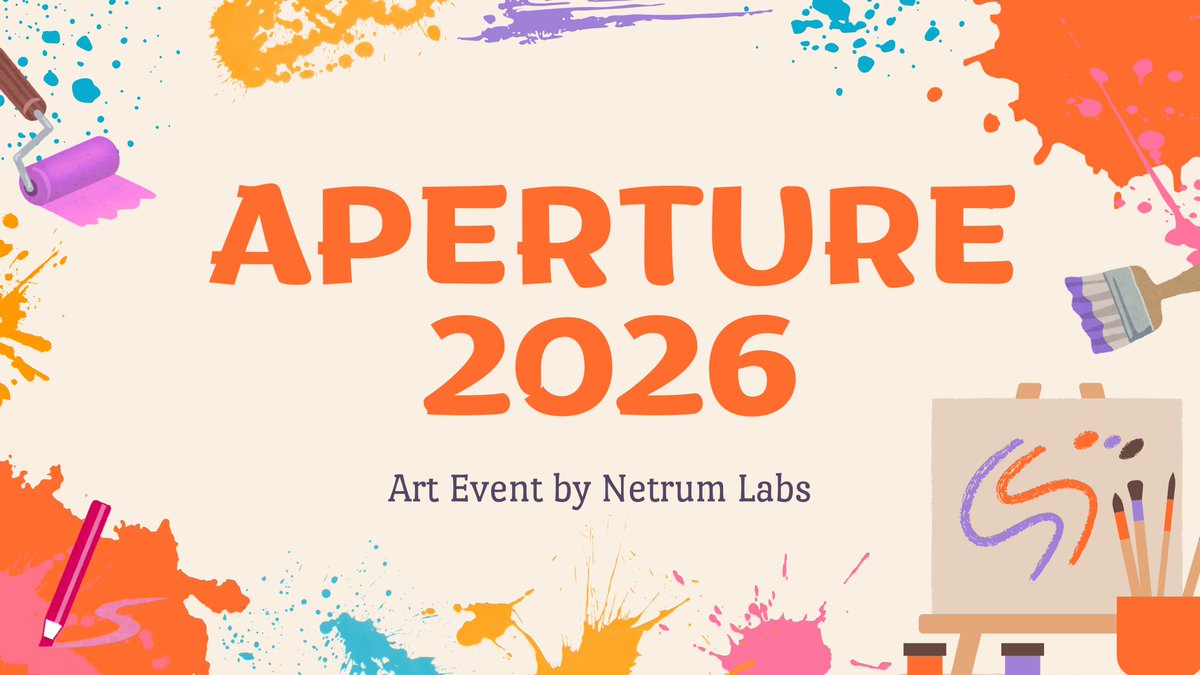 netrum_ai's tweet image. End 2025 with color. Start 2026 with vision.

APERTURE 2026 is happening.

The final event of the year where artists, builders, and dreamers collide.

Don't miss the finale - discord.com/invite/87hVVDu…