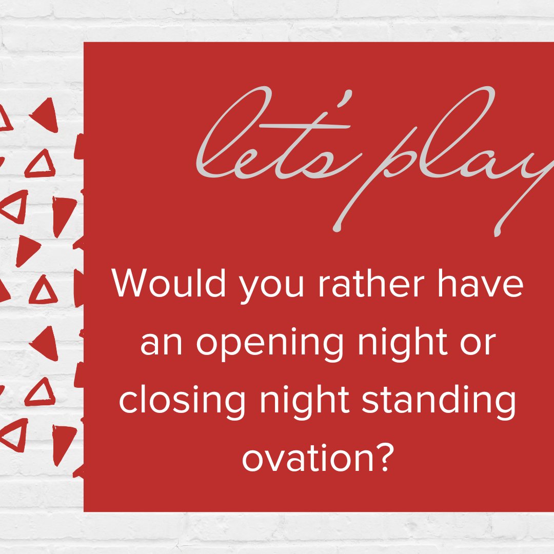 MarqueeTP's tweet photo. Theatre Lovers Game Time! ✨
Every show has its unforgettable moments… but which would YOU choose? 

👉 A standing ovation on opening night or on closing night? 
Comment your pick and tell us why.
#MusicalTheatre #StandingOvation #StageLife #EncoreMoments #marqueetp https://t.co/DFbWuZoE5h