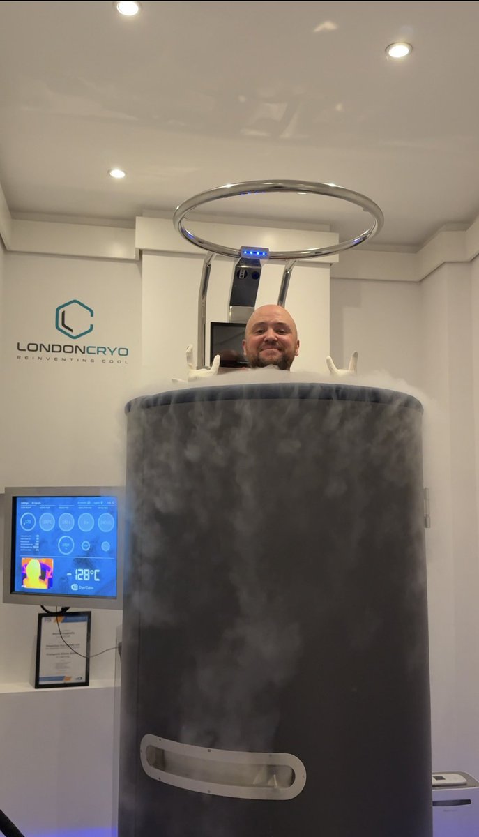 Had an amazing time at <a href="/LondonCryo/">LondonCryo</a> today. Always feel so nice and refreshed after a visit. And yes you’re reading that right the temp was -128 Degree 🥶🥶🥶🥶🥶