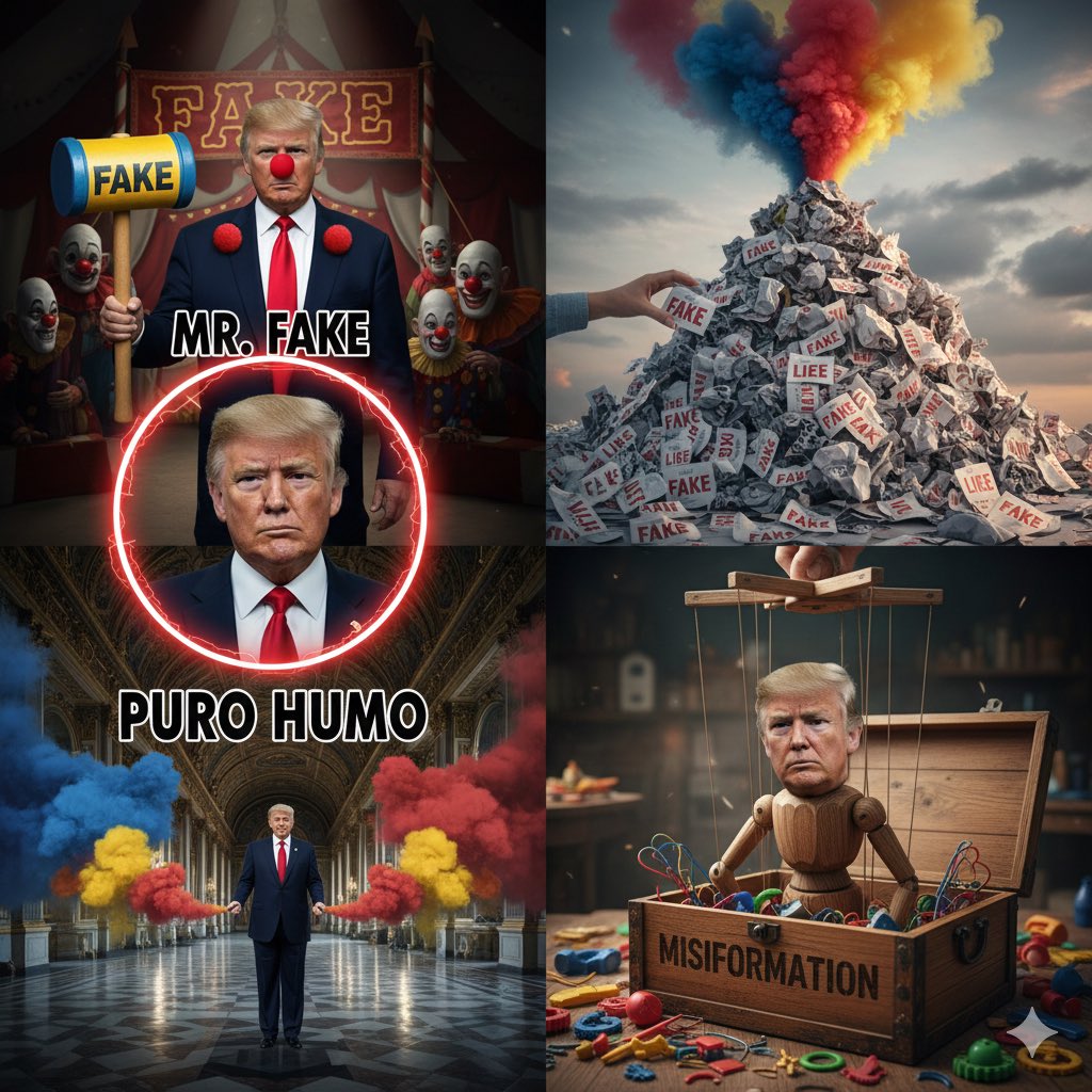 Una ambulancia de mentiras ruidoso, llama la atención, pero por dentro solo trae emergencias y desastres. ¡El rey del pote de humo! 🚑💨 #MrFakeTrump