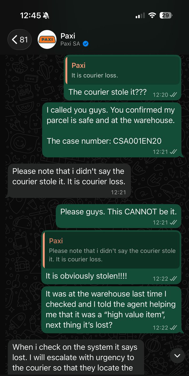 s_e_t_h_u_x's tweet image. GUYS THEY STOLE MY PACKAGE AT PEP PAXI!!!! I’ve been calling so many times and receiving garrauntees that it arrived at the warehouse, only to now be told that it’s been marked as MISSING. 

ARE YOU KIDDING ME!! 💔