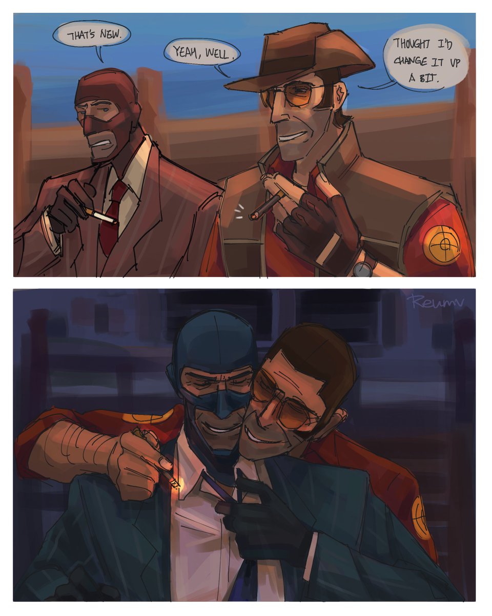 Fellas is it gay to smoke your secret lover's cigarette brand to breathe his air
#sniperspy #bloodysuit