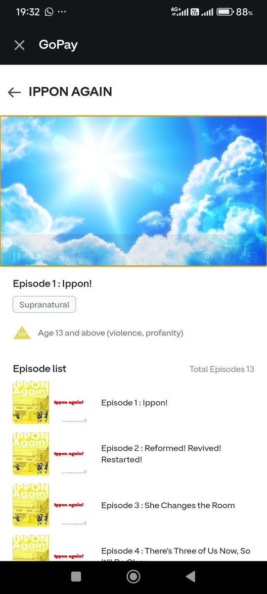 Gak perlu cari kemana-mana, ternyata di GoPay ada Ippon Again juga. Auto semangat liat Isagi dkk!