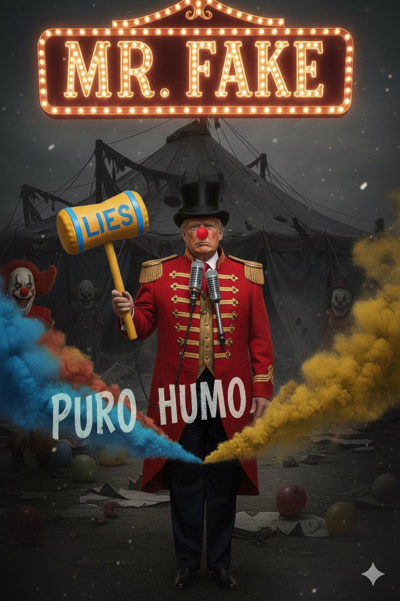 El gran "vendedor de sueños" volvió a abrir su tienda de humo. Promesas vacías y cuentos chinos en cada discurso. ¡Ya nadie compra esa mercancía dañada! 🤡💨 #MrFakeTrump