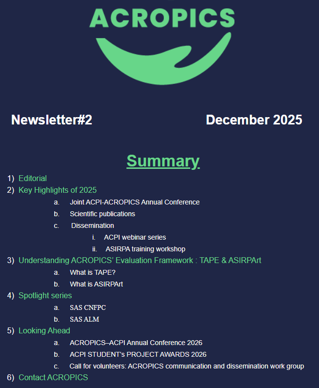 ACROPICSproject's tweet image. Our Newsletter is out!

Follow the link to read up on the project's highlights for 2025 and upcoming news.

mailchi.mp/f5c92de2286d/a…