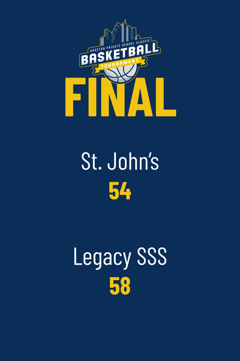 HTown_PSClassic's tweet image. Final score from The Village School. @MbbTitans def. @stjohnsmavs 58-54