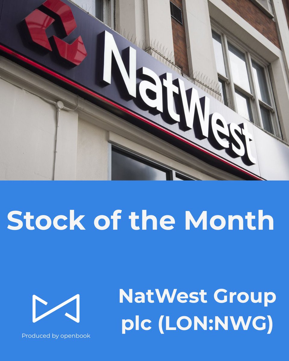 OpbkAnalytics's tweet photo. Stock of the Month
NatWest Group, rebuilding profitability, returning capital, and benefiting from higher rates.
We focus on what actually matters, so you don’t have to.
#StockOfTheMonth #UKStocks #InvestingUK #NWG https://t.co/ngDHxInWsu