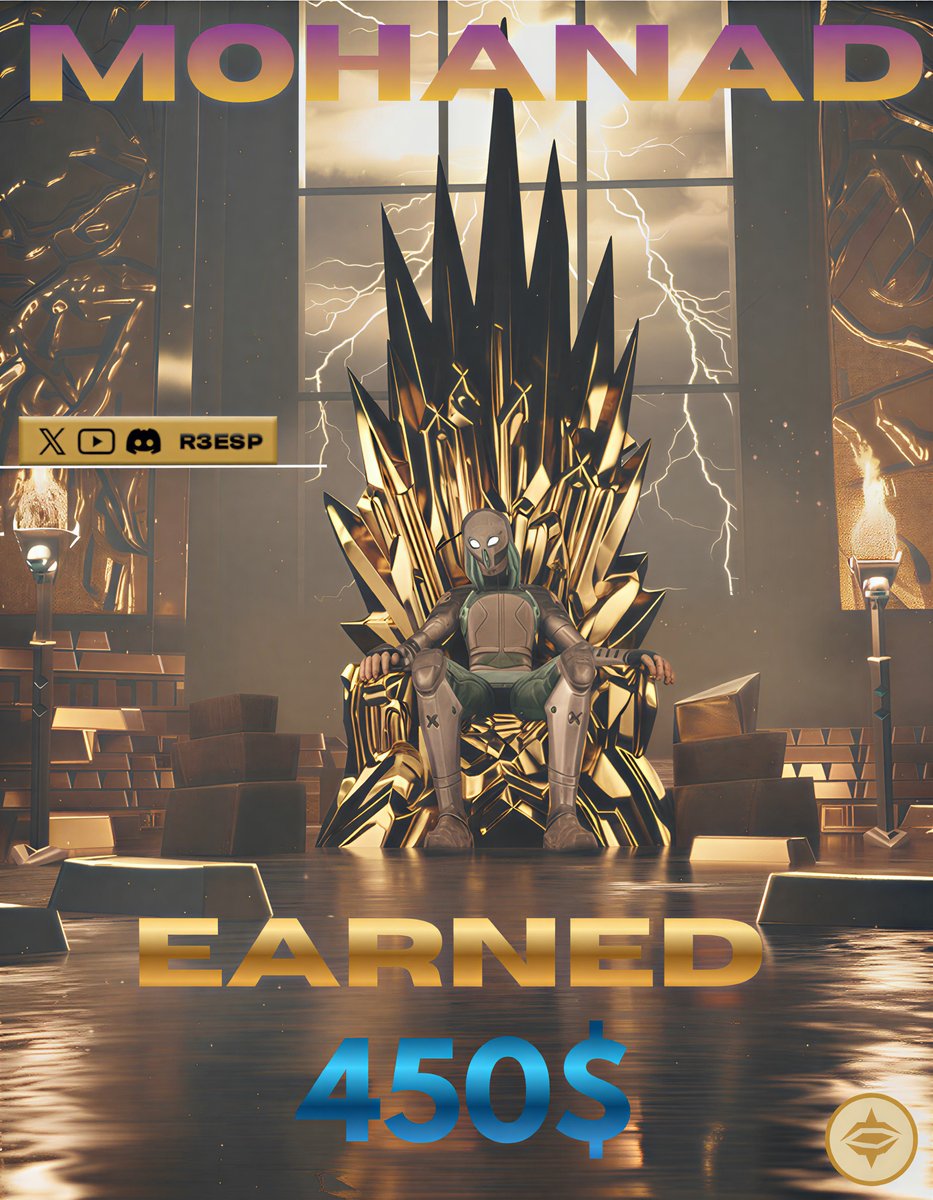 Earned with ease 📷
Smart work pays off everytime📷
<a href="/L2Mohanad/">Mohanad</a>
#R3AREUNITED