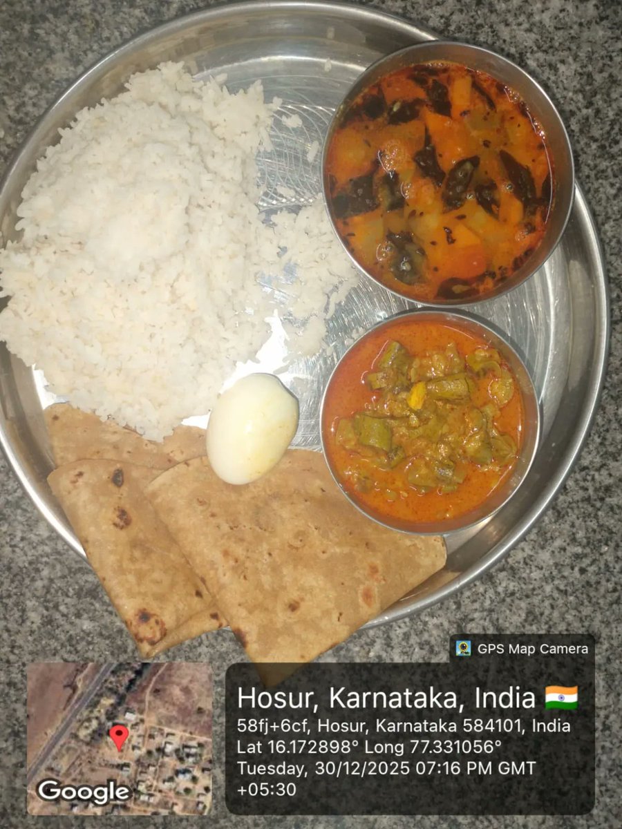 GGCHRaichur's tweet photo. Good evening Sir/Madam today's dinner. #SocialAudit_SWDMeals #SocialWelfare_Karnataka https://t.co/Q9shB76cdb