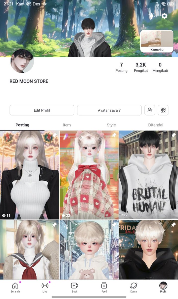 RedMoonStoree's tweet image. WTS/JUAL AKUN ZEPETO COWO CEWE 7 SLOT (DEWASA+BOCIL)
- Done oplas
- 3D Room 5
- 2D BG 16
- Item:
Hair cr 64
Body type cr 4
Makeup cr 30
Item cr 462
- Foll 3,2k
- Bisa rekber tele
💸 180k

T. Wts wtb jual beli akun zepeto acc game #zonauang #zonajajan