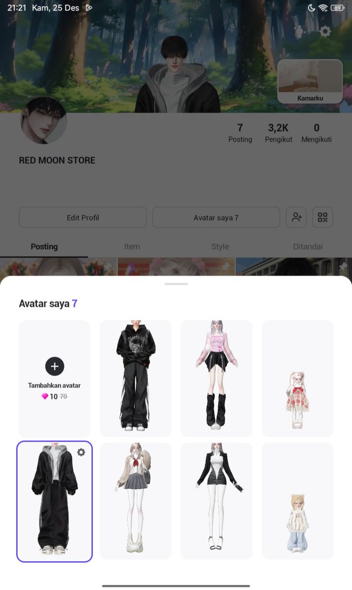 RedMoonStoree's tweet image. WTS/JUAL AKUN ZEPETO COWO CEWE 7 SLOT (DEWASA+BOCIL)
- Done oplas
- 3D Room 5
- 2D BG 16
- Item:
Hair cr 64
Body type cr 4
Makeup cr 30
Item cr 462
- Foll 3,2k
- Bisa rekber tele
💸 180k

T. Wts wtb jual beli akun zepeto acc game #zonauang #zonajajan