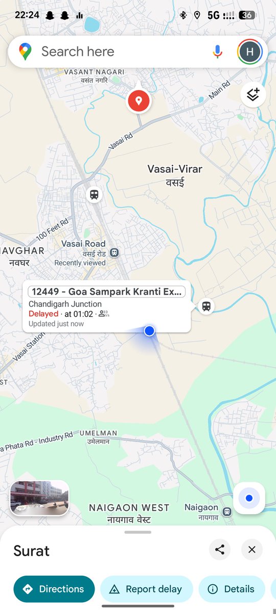 hrssh_tweet's tweet photo. Let the 130kmph Goa Sampark Kranti enjoy till BRC, let it overtake at least trains before 00:40 (31/12/25) @drmbct https://t.co/lfE7ev4w4k