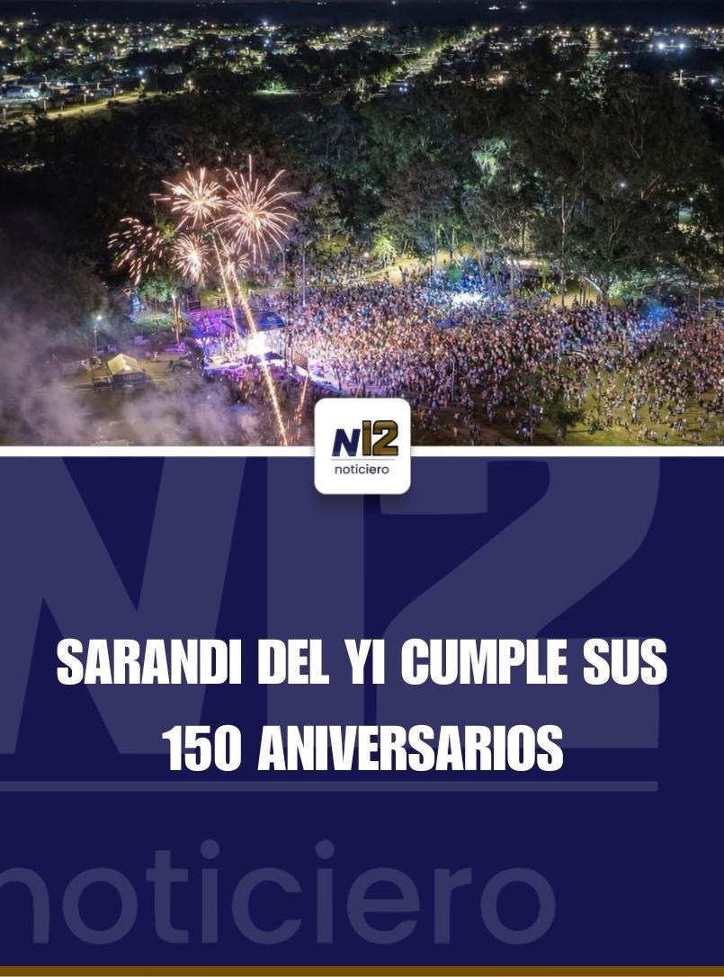 Sarandí del Yí celebró sus 150 años de historia con cuatro jornadas consecutivas de festejos, que convocaron a miles de vecinos y visitantes, consolidando un clima de celebración popular y reencuentro comunitario.

facebook.com/share/v/18HhDx…

canal12melo.com/informe-de-jav…