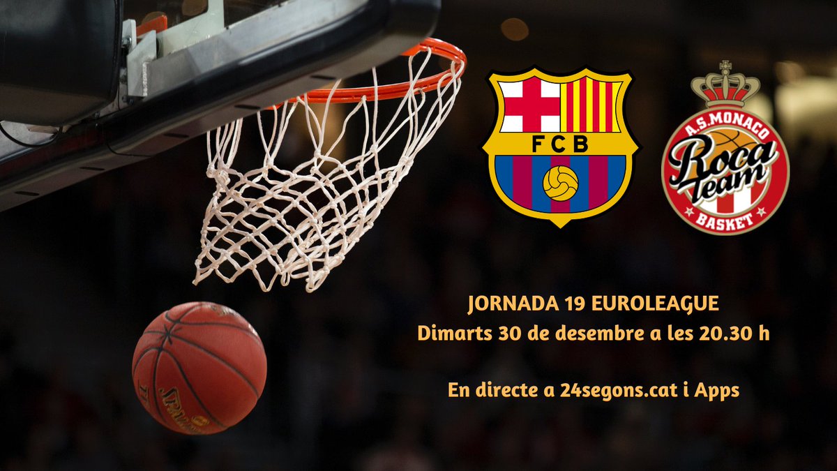 L'últim de l'any és al 🔵🔴

🏀J19 <a href="/EuroLeague/">EuroLeague</a>

⚔️<a href="/FCBbasket/">Barça Basket</a> 🆚 <a href="/ASMonaco_Basket/">AS Monaco Basket 🇲🇨</a> 

🕗Prèvia 20h, matx 20.30h

🎙️Narració <a href="/termens87/">Roger Mateu Termens</a> comentaris <a href="/marcaldraper/">Marçal Draper</a> i <a href="/ArturGrau/">Artur Grau</a> 

📻 Apps/web 24segons.cat

Racó 👉 JM Sénégal 
#taldiacomavui 👉 Scott Skiles
Frase 👉 Fred Taylor