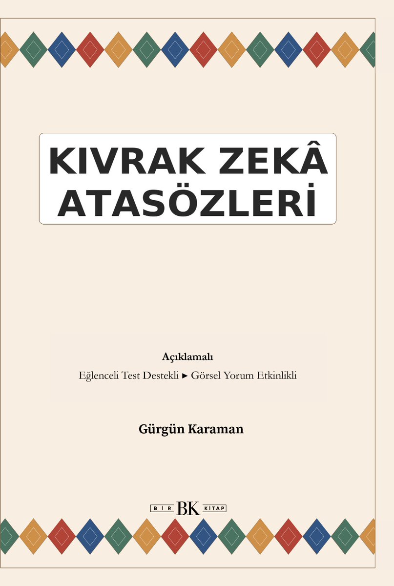 bir_kitap65's tweet photo. Kıvrak Zekâ Atasözleri
Atasözlerini sadece ezberleme! Anla, yorumla, uygula! 

📚 Açıklamalı • test destekli • görsel yorum etkinlikli
 https://t.co/fgghFuKDPE 

👩‍🏫👨‍🎓 Ortaokul (5–8)

📄 162 sayfa • 14×21 cm

#kıvrakzeka #atasözleri #türkçe https://t.co/9SdWZ5PKk2
