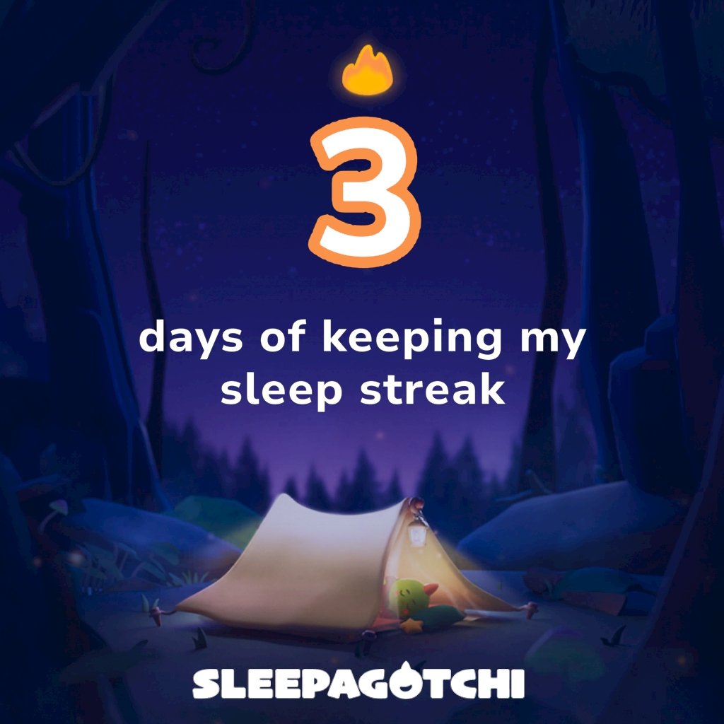 Got a sleep streak and vSLEEP!
Join me on Sleepagotchi.
sleepagotchi.com