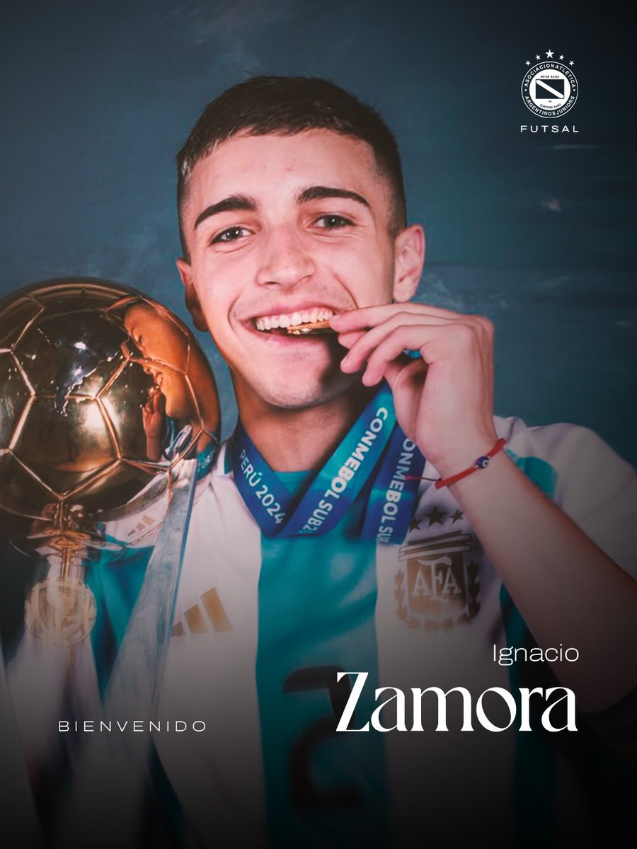 FutsalAAAJ's tweet image. #AAAJ 📝 ¡Bienvenido a #ElSemilleroDelMundo! 🌎

¡Segundo refuerzo confirmado! Ignacio Zamora se suma al plantel de Argentinos y vestirá nuestros colores en 2026. 🙌

⚽️ El ala categoría 2004 llega al club tras jugar en San Lorenzo y Newell's en el último año. 

#VamosBicho 🐞