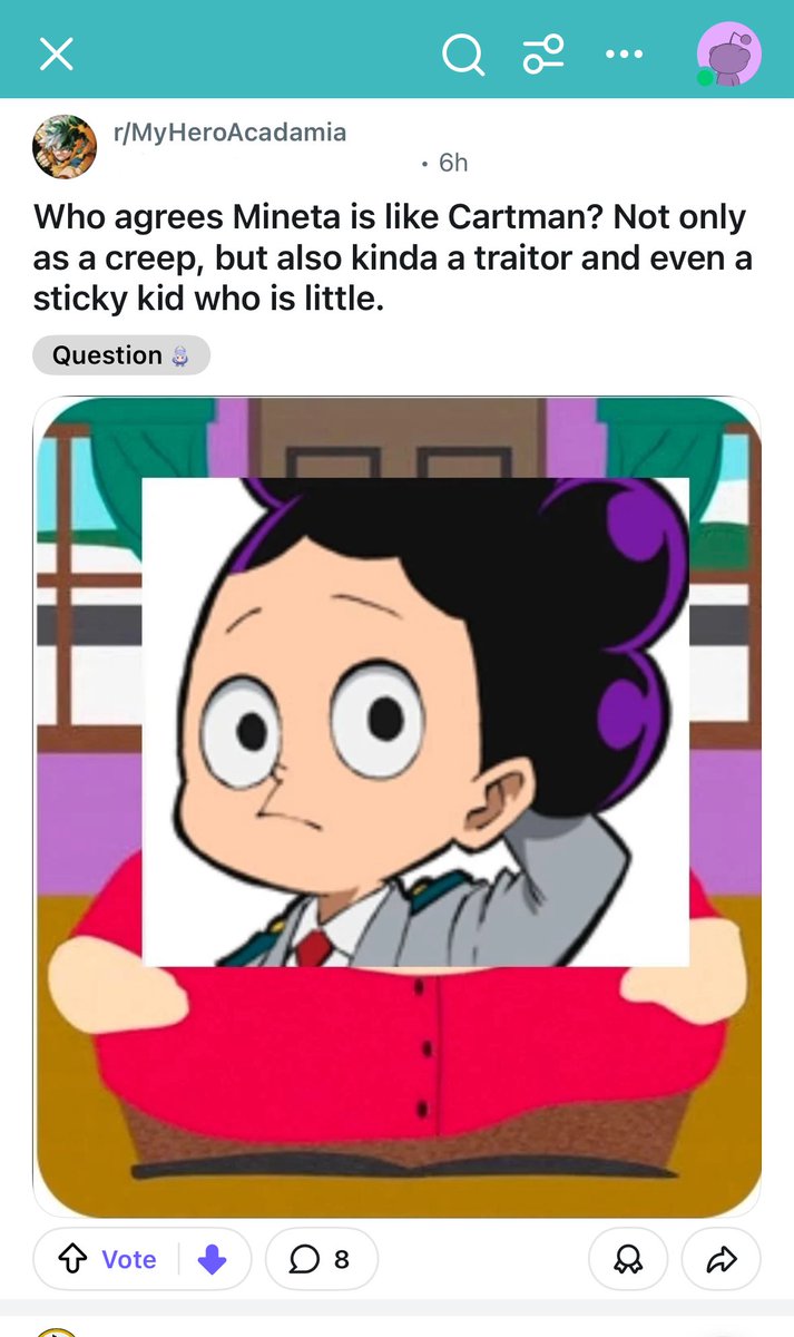 Oreo166's tweet image. Idc if you hate Mineta, but calling him a “traitor” and comparing him to CARTMAN of all characters is a whole other level of stupidity…