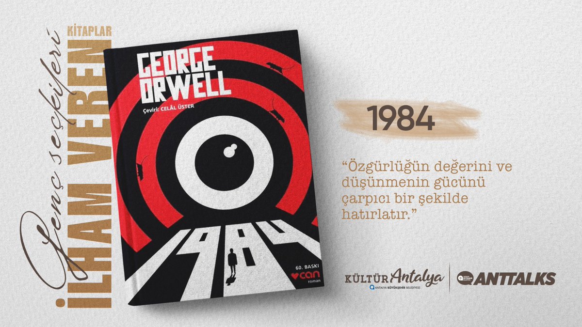 antkultur's tweet photo. İlham Veren Kitaplar Serisi Gençlik Seçkisi’nde bu hafta: 1984

George Orwell’in çarpıcı eseri 1984, özgürlüğün ne kadar kırılgan, düşünmenin ne kadar güçlü olduğunu gözler önüne seriyor.

Gözetlenen bir dünyada bile zihnin özgür kalabileceğini hatırlatan bu roman, okurunu sorgulamaya davet ediyor.

Büyük Birader izliyor olabilir ama düşünceler hala senin. 👁️📖

#1984 #GeorgeOrwell #İlhamVerenKitaplar #GençlikSeçkisi